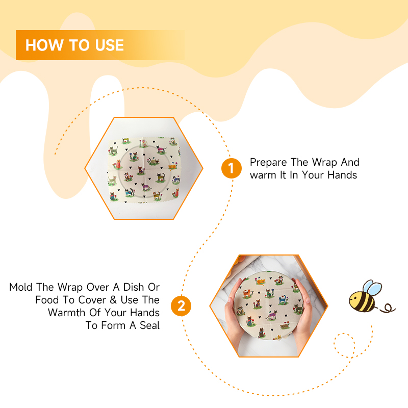 6 Packs (2S. 2M, 2L) Reusable  - đánh giá và giá Beeswax Wrap