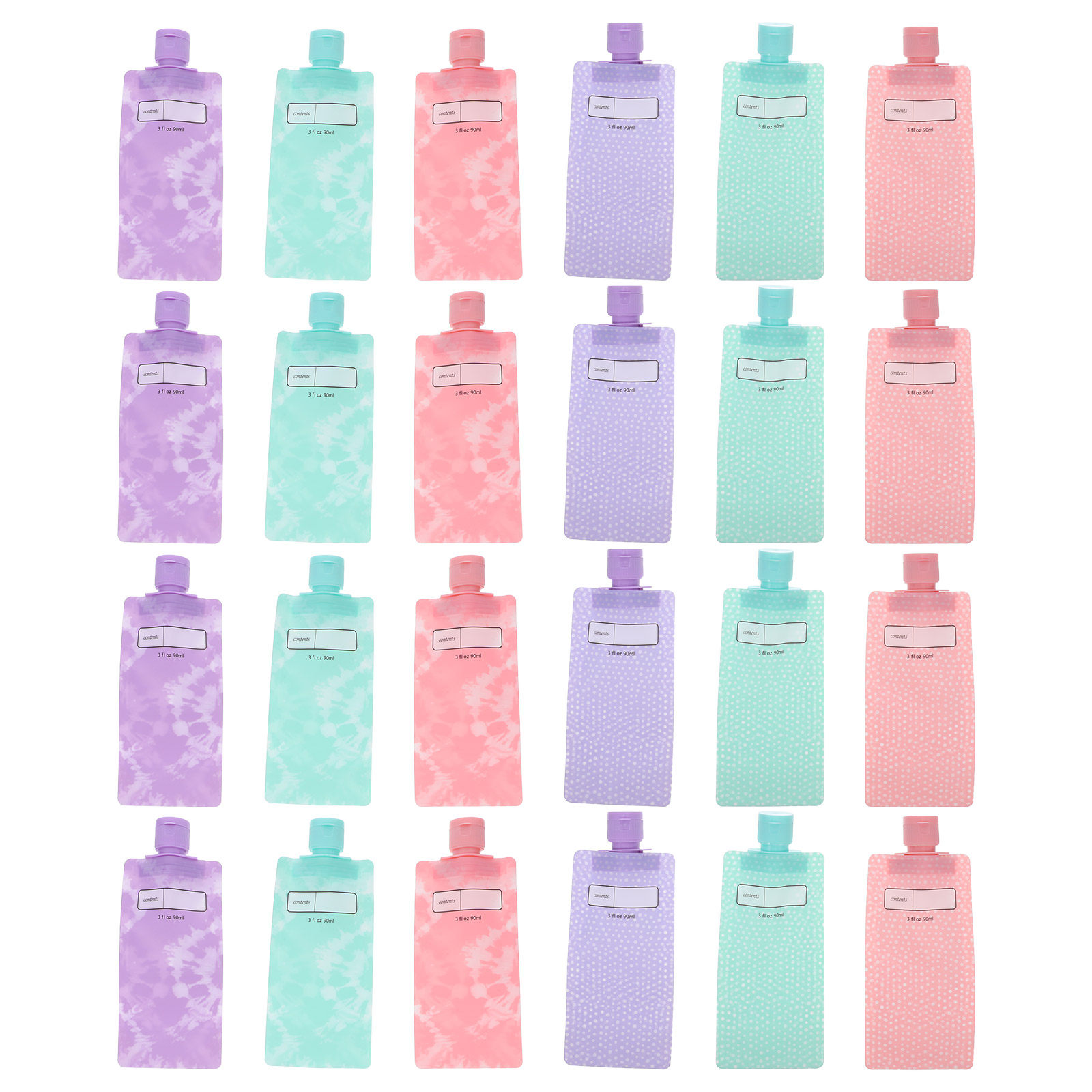 24Pcs Reusable Travel Lotion P - đánh giá và giá Reusable Bottle