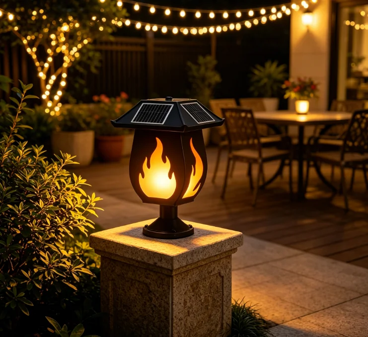 Solar Column Headlights Simula - đánh giá và giá Solar Garden Light