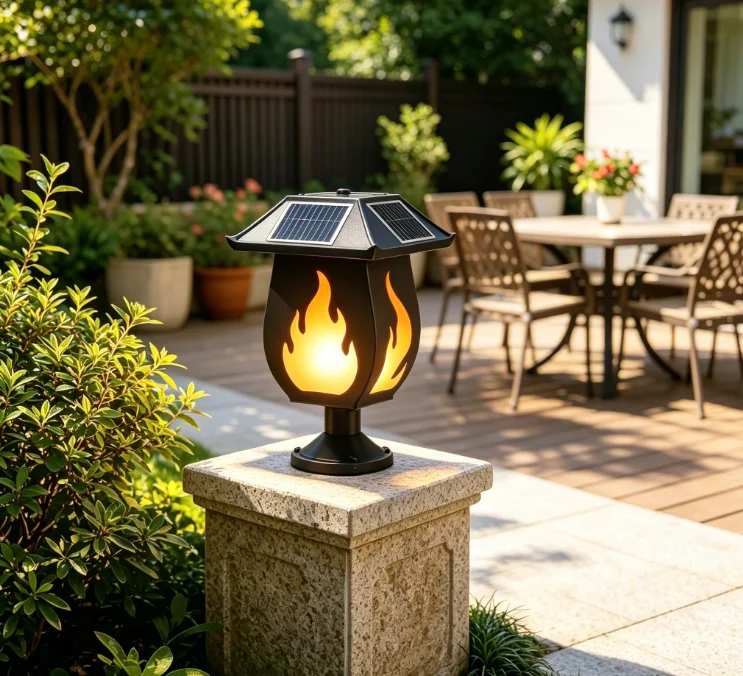 Solar Column Headlights Simula - đánh giá và giá Solar Garden Light