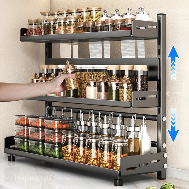 3-Tier Black Metal Spice Rack, - đánh giá và giá Reusable Bottle