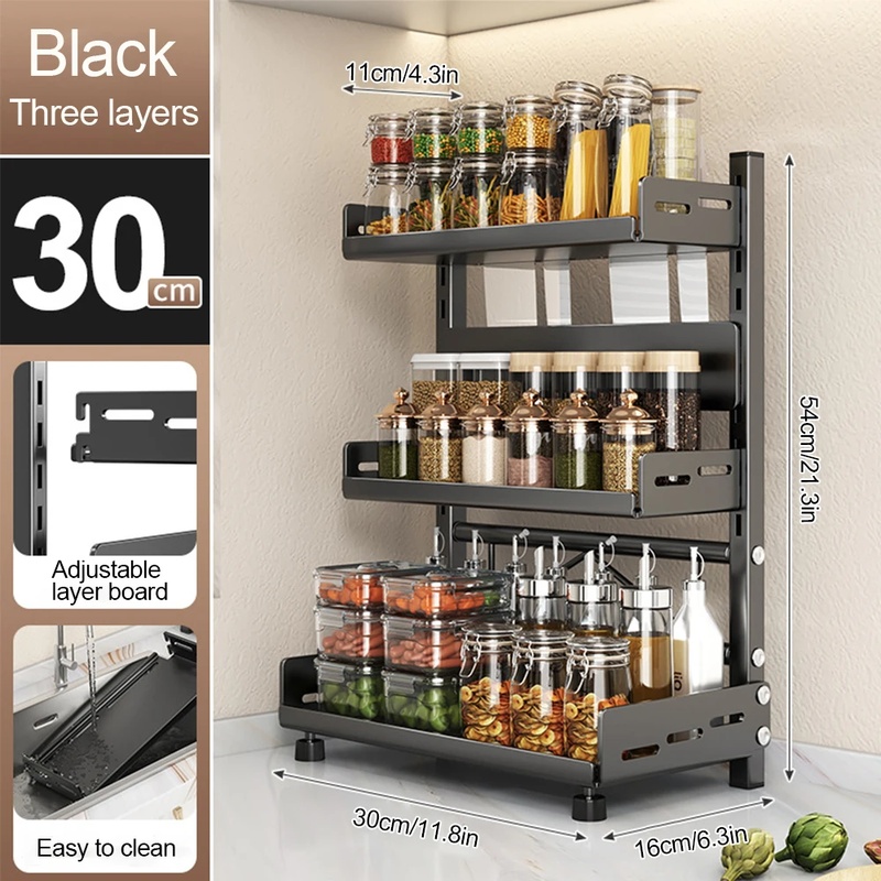 3-Tier Black Metal Spice Rack, - đánh giá và giá Reusable Bottle