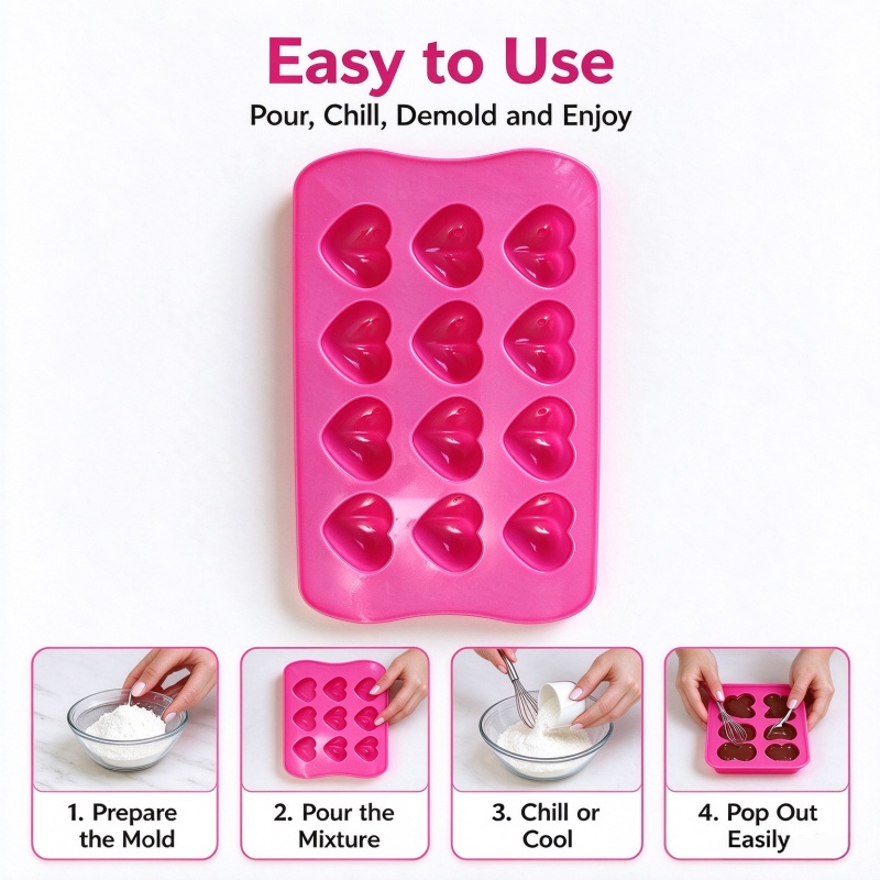 3D Love Heart Silicone Mold Fo - đánh giá và giá Eco Soap